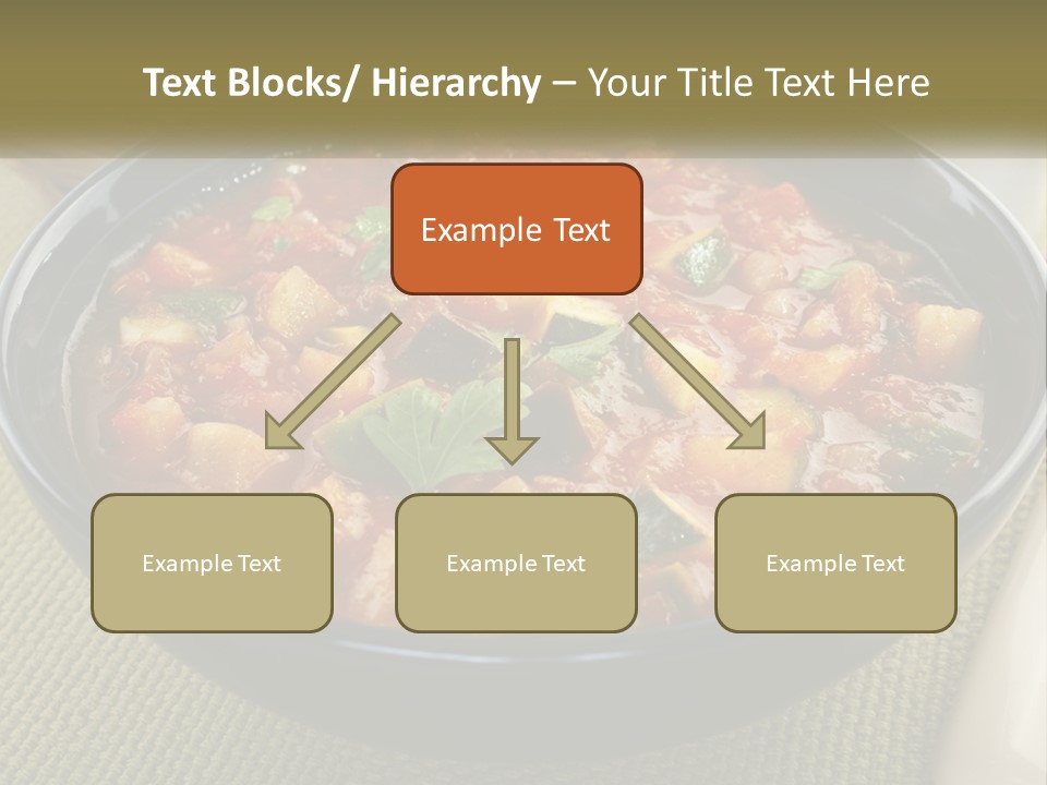 A Bowl Of Soup With Bread On The Side PowerPoint Template