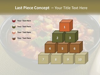 A Bowl Of Soup With Bread On The Side PowerPoint Template