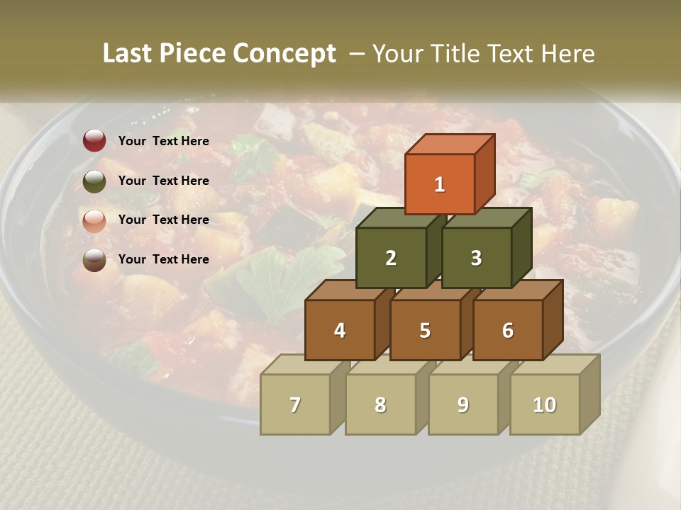 A Bowl Of Soup With Bread On The Side PowerPoint Template