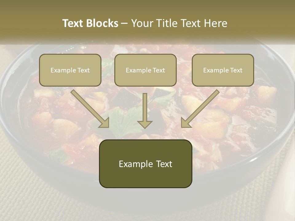 A Bowl Of Soup With Bread On The Side PowerPoint Template