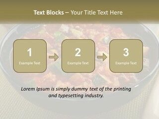 A Bowl Of Soup With Bread On The Side PowerPoint Template