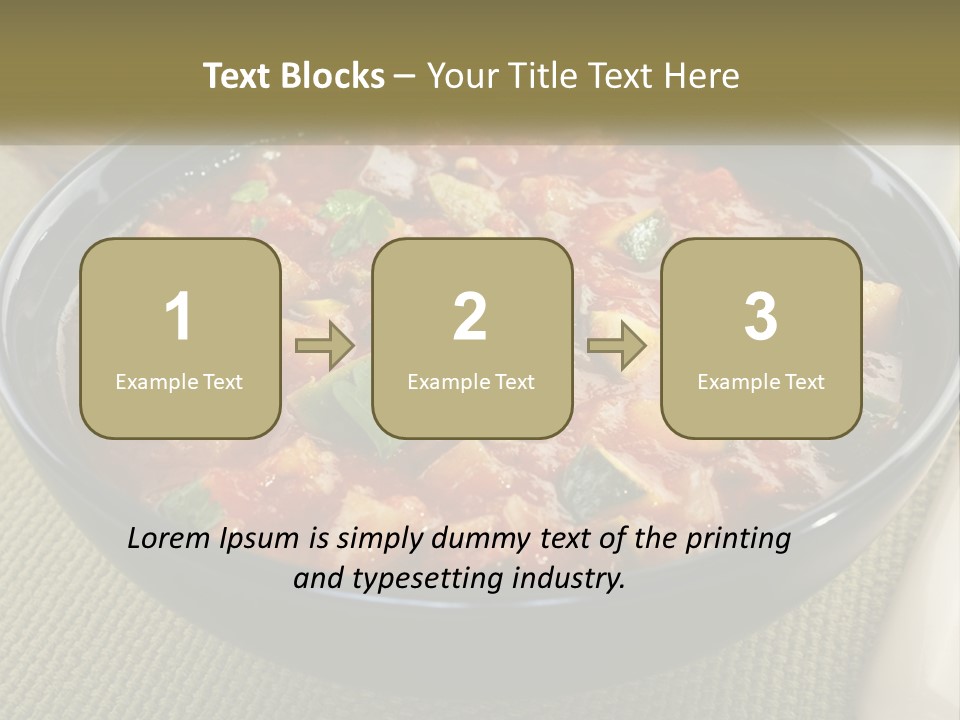 A Bowl Of Soup With Bread On The Side PowerPoint Template