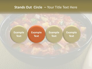 A Bowl Of Soup With Bread On The Side PowerPoint Template