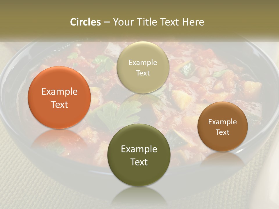 A Bowl Of Soup With Bread On The Side PowerPoint Template