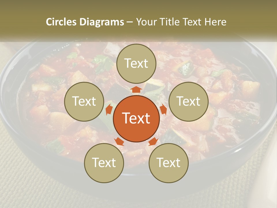 A Bowl Of Soup With Bread On The Side PowerPoint Template