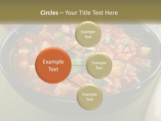 A Bowl Of Soup With Bread On The Side PowerPoint Template