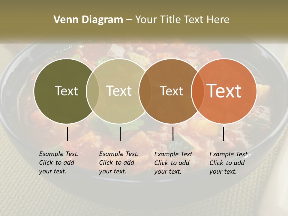 A Bowl Of Soup With Bread On The Side PowerPoint Template