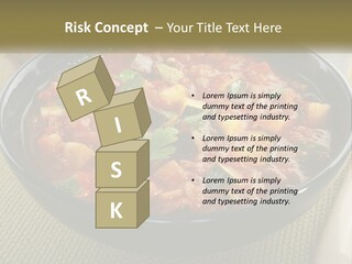 A Bowl Of Soup With Bread On The Side PowerPoint Template