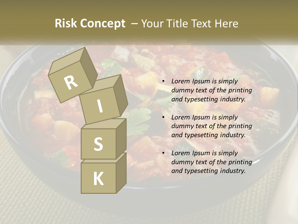 A Bowl Of Soup With Bread On The Side PowerPoint Template