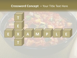 A Bowl Of Soup With Bread On The Side PowerPoint Template