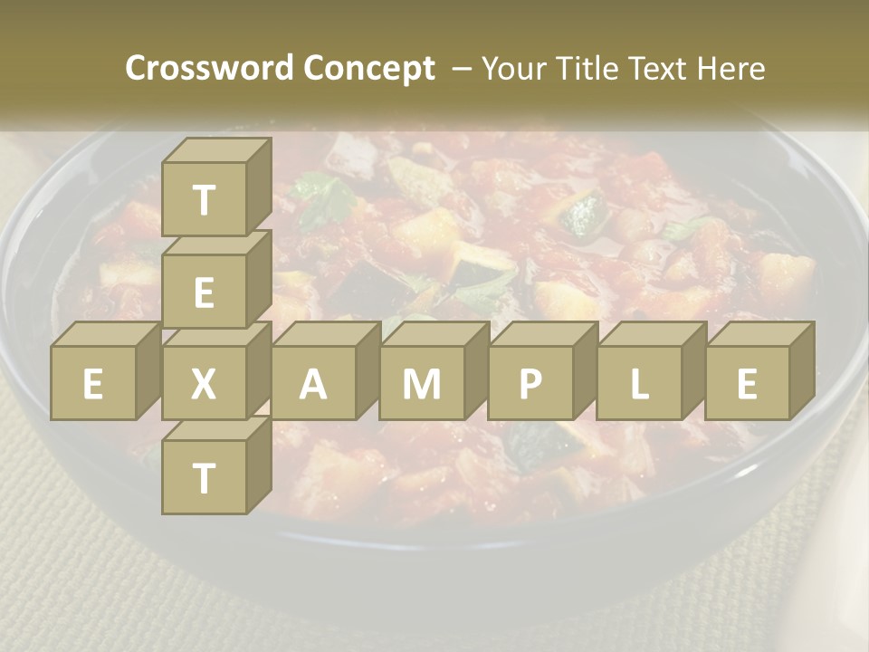 A Bowl Of Soup With Bread On The Side PowerPoint Template