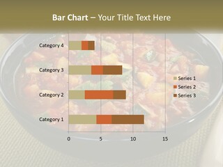 A Bowl Of Soup With Bread On The Side PowerPoint Template