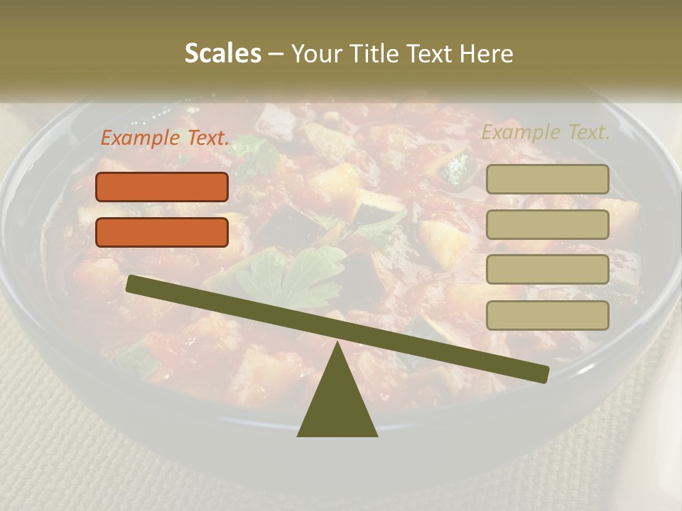 A Bowl Of Soup With Bread On The Side PowerPoint Template