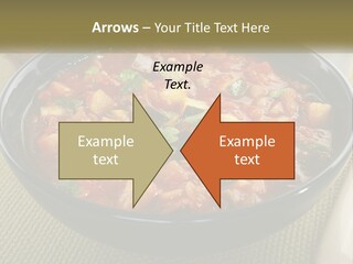 A Bowl Of Soup With Bread On The Side PowerPoint Template