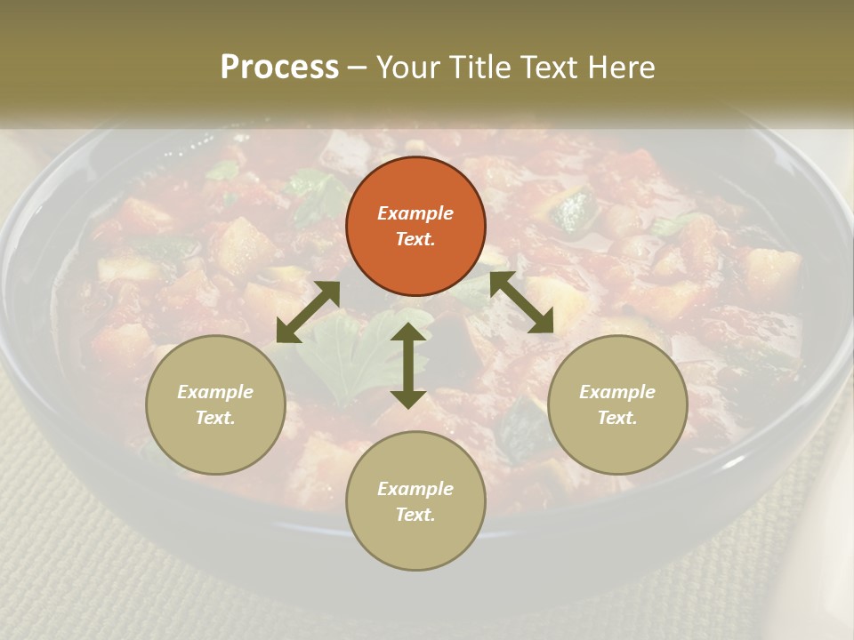 A Bowl Of Soup With Bread On The Side PowerPoint Template
