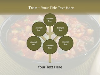 A Bowl Of Soup With Bread On The Side PowerPoint Template