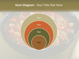 A Bowl Of Soup With Bread On The Side PowerPoint Template