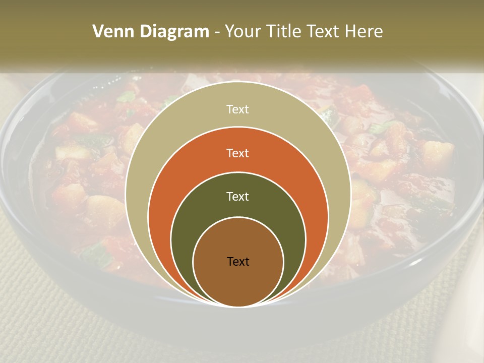 A Bowl Of Soup With Bread On The Side PowerPoint Template