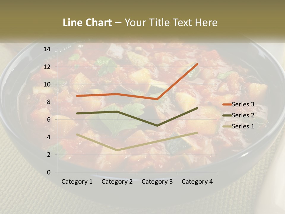 A Bowl Of Soup With Bread On The Side PowerPoint Template