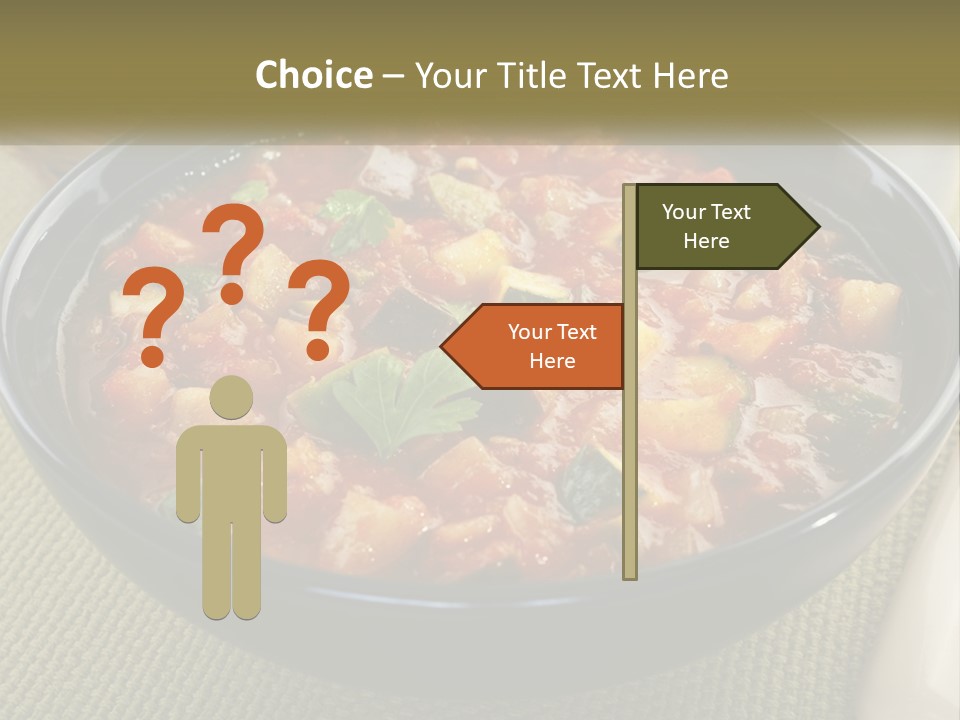 A Bowl Of Soup With Bread On The Side PowerPoint Template