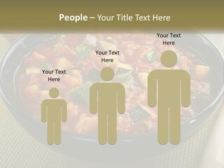 A Bowl Of Soup With Bread On The Side PowerPoint Template