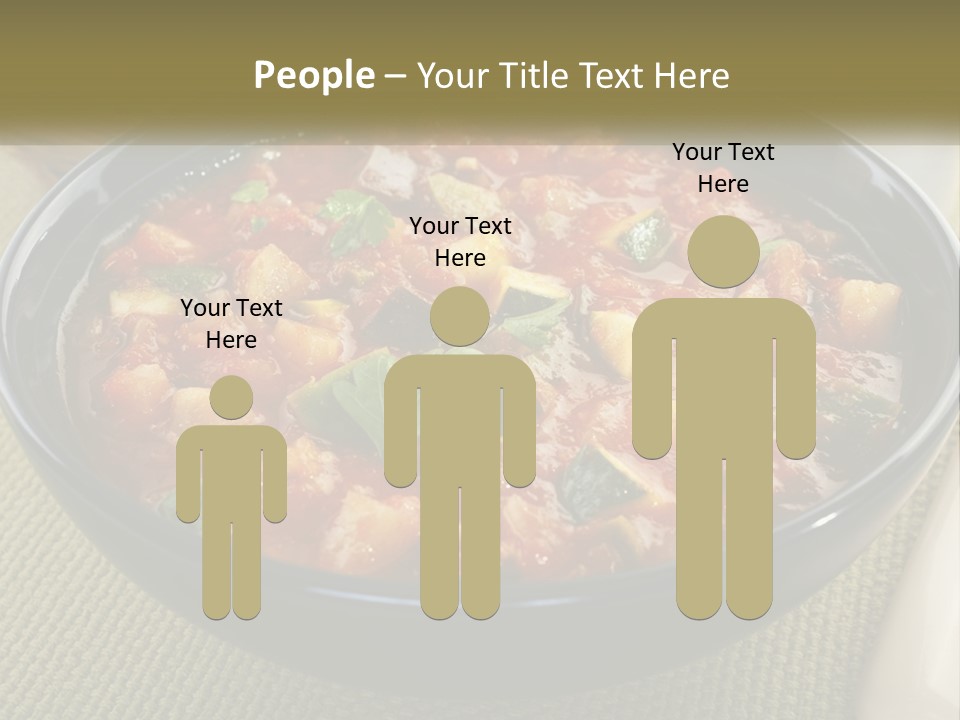 A Bowl Of Soup With Bread On The Side PowerPoint Template