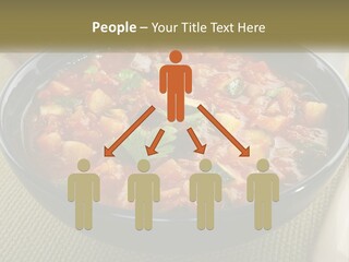 A Bowl Of Soup With Bread On The Side PowerPoint Template