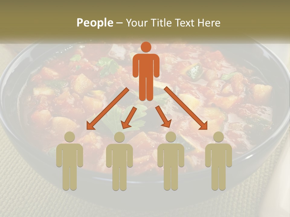 A Bowl Of Soup With Bread On The Side PowerPoint Template