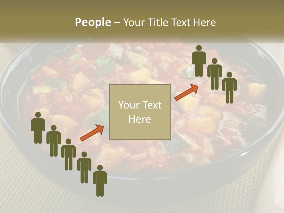 A Bowl Of Soup With Bread On The Side PowerPoint Template