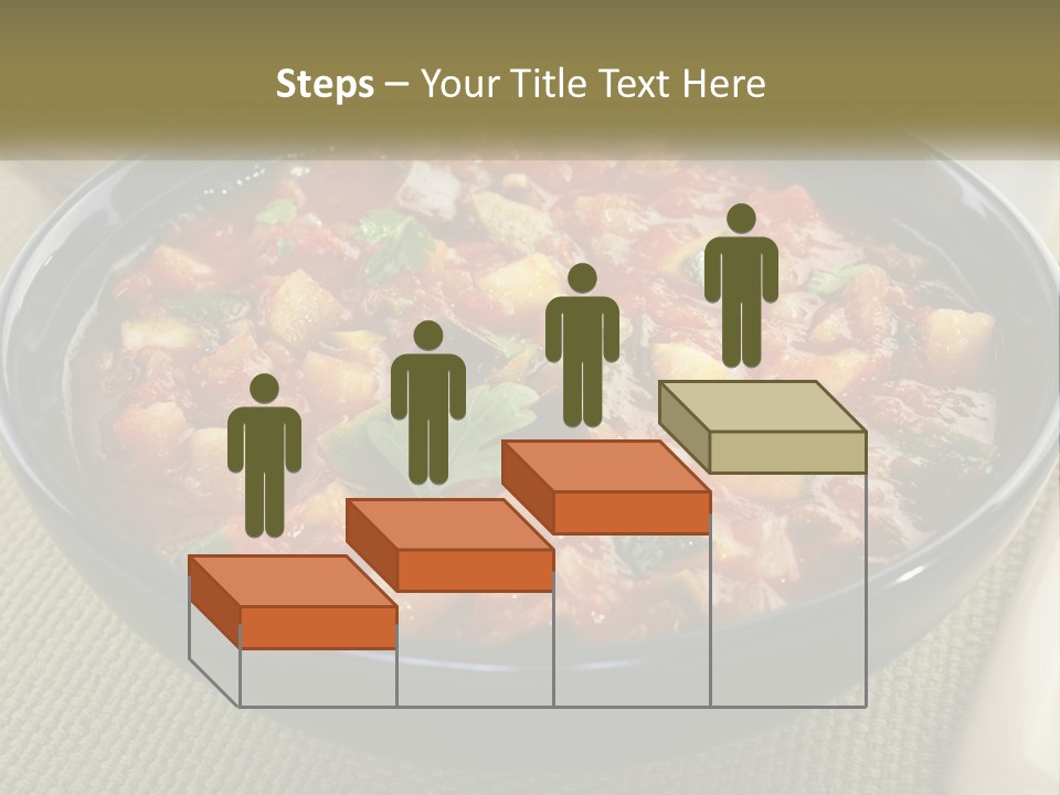 A Bowl Of Soup With Bread On The Side PowerPoint Template