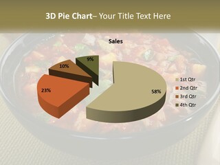 A Bowl Of Soup With Bread On The Side PowerPoint Template