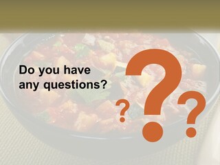 A Bowl Of Soup With Bread On The Side PowerPoint Template