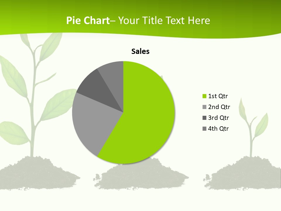 A Group Of Green Plants Growing Out Of Dirt PowerPoint Template