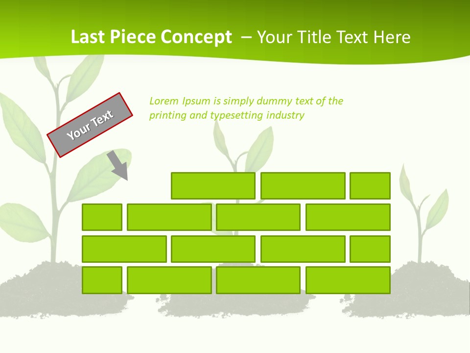 A Group Of Green Plants Growing Out Of Dirt PowerPoint Template