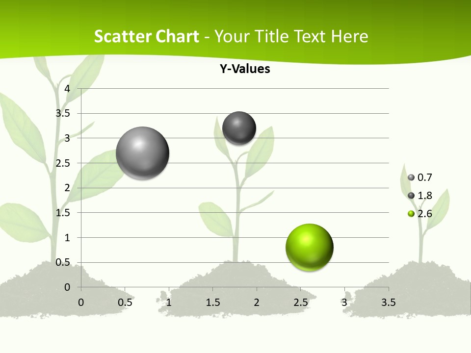 A Group Of Green Plants Growing Out Of Dirt PowerPoint Template