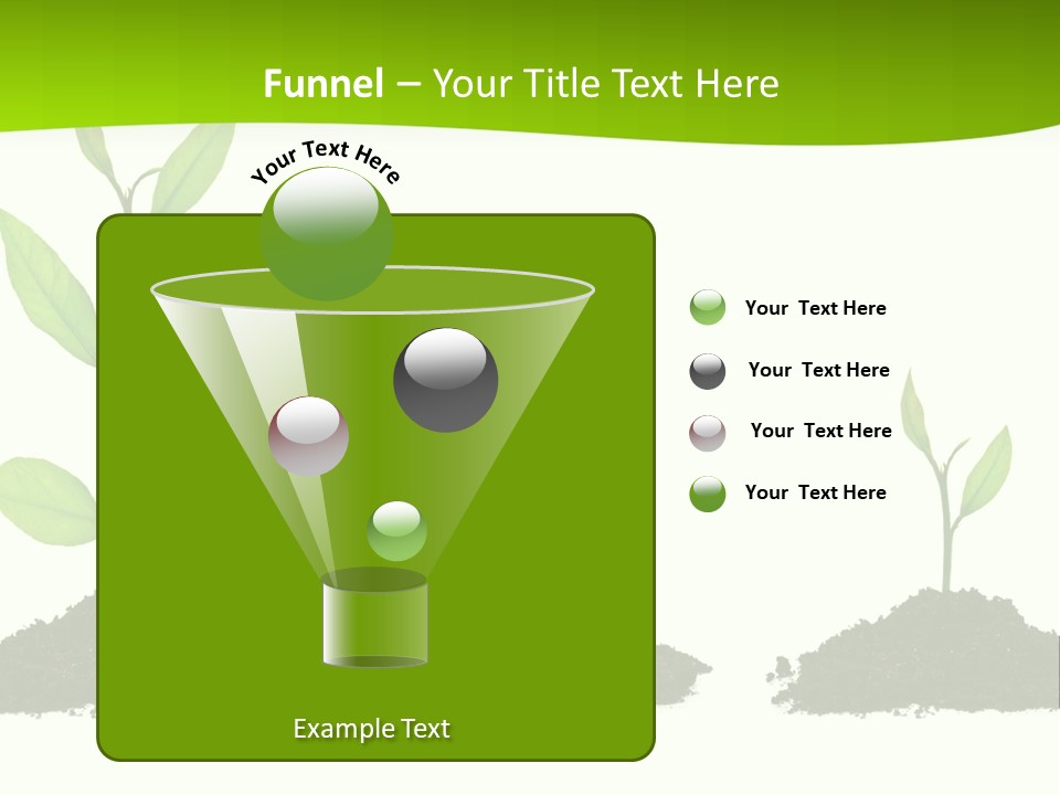 A Group Of Green Plants Growing Out Of Dirt PowerPoint Template