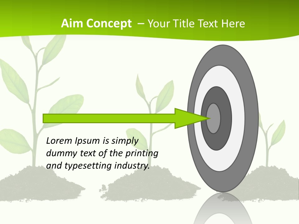 A Group Of Green Plants Growing Out Of Dirt PowerPoint Template