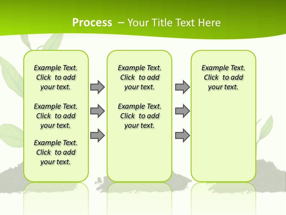 A Group Of Green Plants Growing Out Of Dirt PowerPoint Template