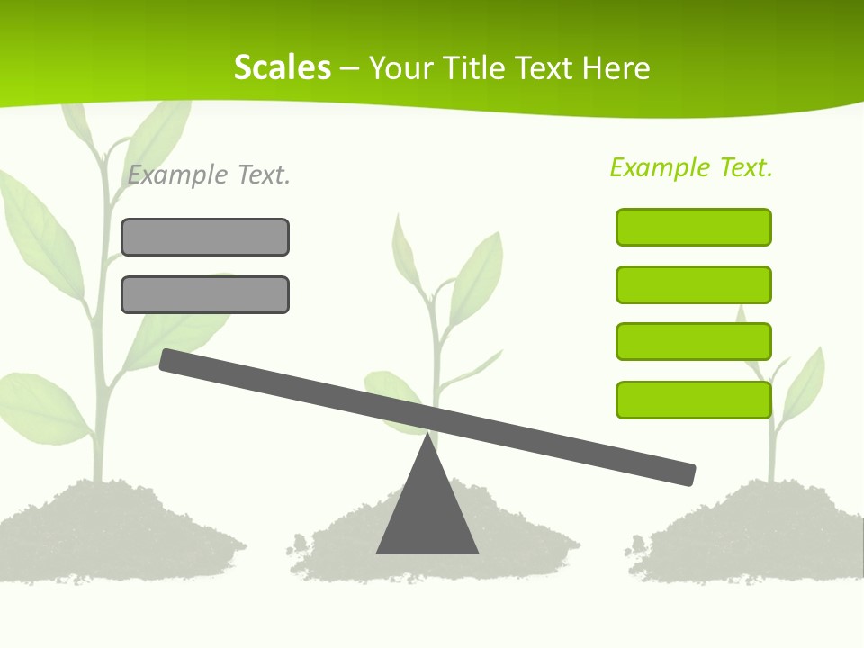 A Group Of Green Plants Growing Out Of Dirt PowerPoint Template