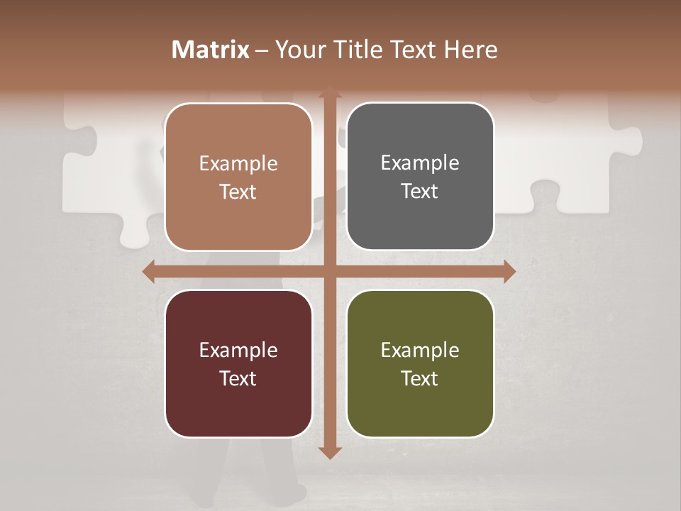 A Man In A Suit Holding A Puzzle Piece PowerPoint Template