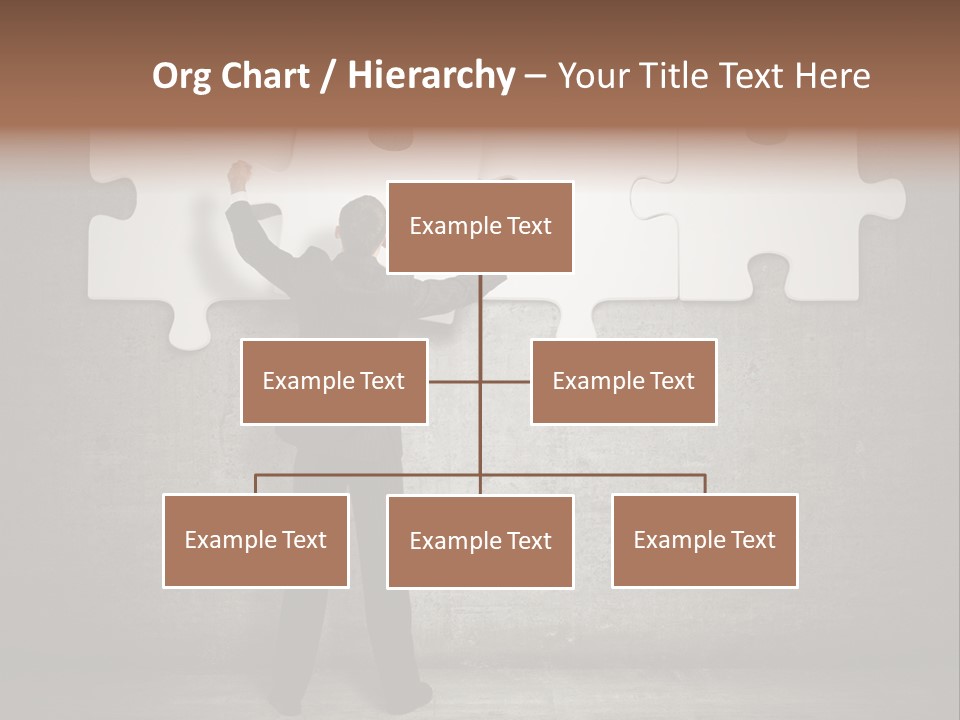 A Man In A Suit Holding A Puzzle Piece PowerPoint Template