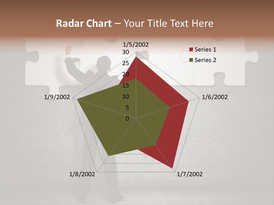 A Man In A Suit Holding A Puzzle Piece PowerPoint Template