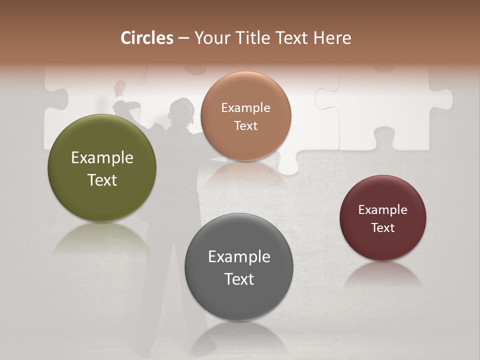 A Man In A Suit Holding A Puzzle Piece PowerPoint Template