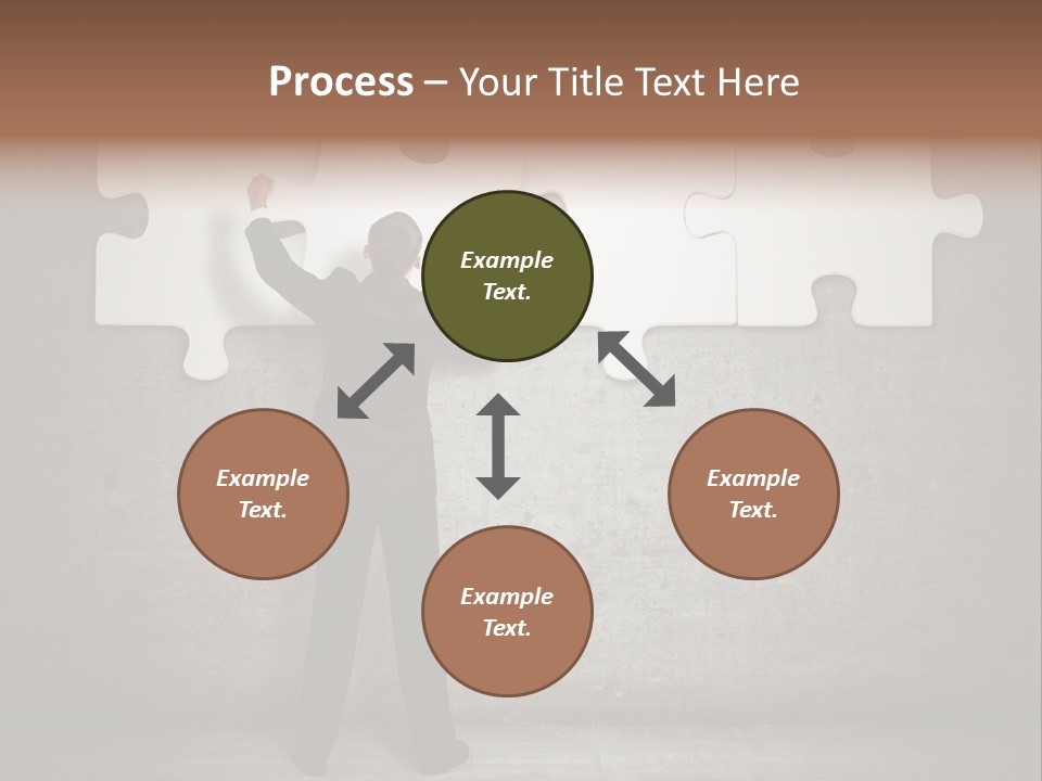A Man In A Suit Holding A Puzzle Piece PowerPoint Template