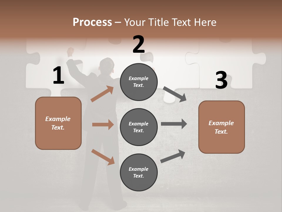 A Man In A Suit Holding A Puzzle Piece PowerPoint Template