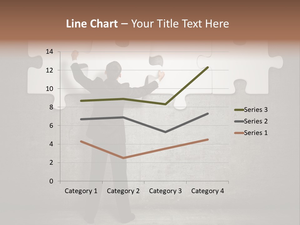 A Man In A Suit Holding A Puzzle Piece PowerPoint Template