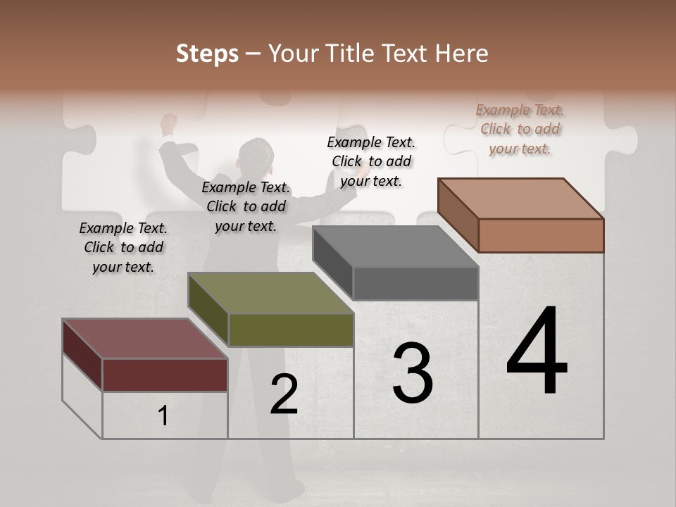 A Man In A Suit Holding A Puzzle Piece PowerPoint Template