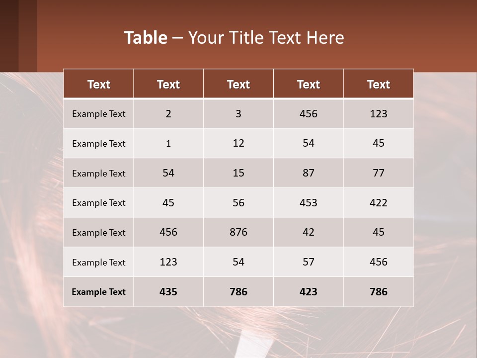 A Pair Of Scissors Cutting Hair On Top Of A Pile Of Red Hair PowerPoint Template