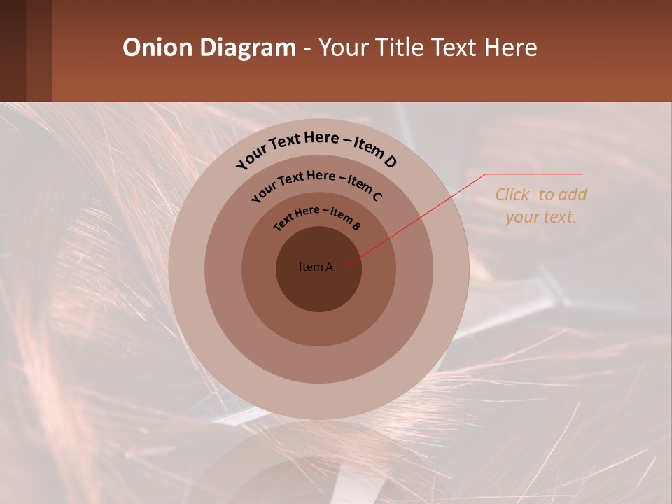 A Pair Of Scissors Cutting Hair On Top Of A Pile Of Red Hair PowerPoint Template