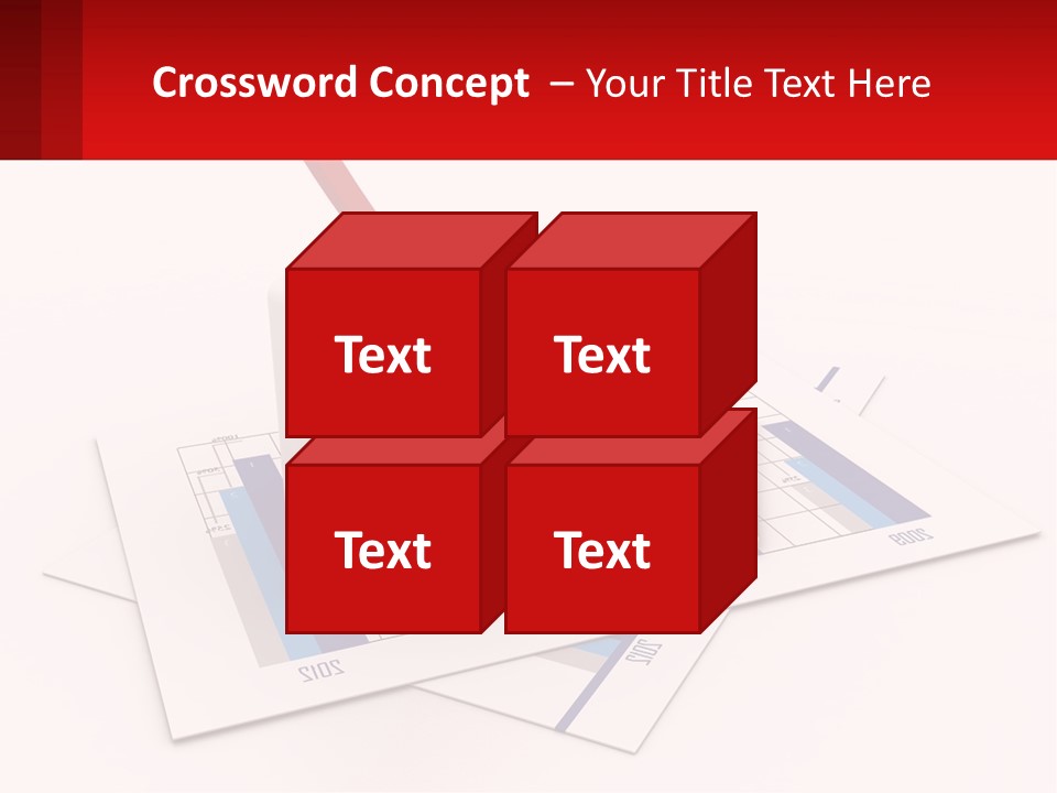 A Red Arrow On Top Of A Bar Chart PowerPoint Template
